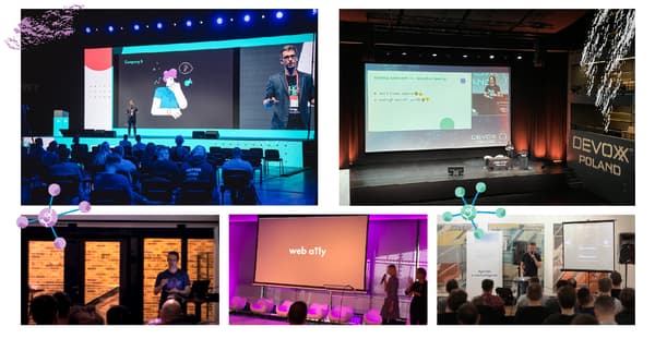 Nexocode team members sharing their knowledge at various conferences. We&rsquo;ve been speaking on software architecture, testing, product design and of course teal organizations.