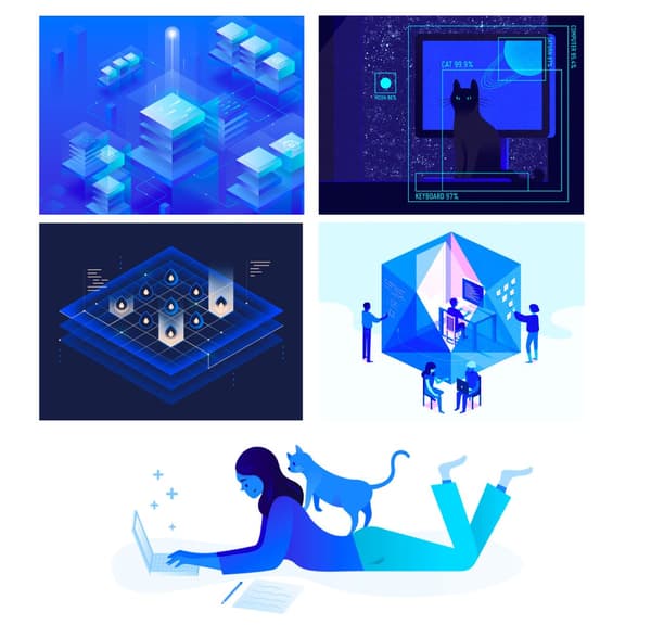 Services offered by Digital Ocean are not tangible and do not really exist in the real world but their illustration team does a great job in bringing this complex tech concepts closer to the user.